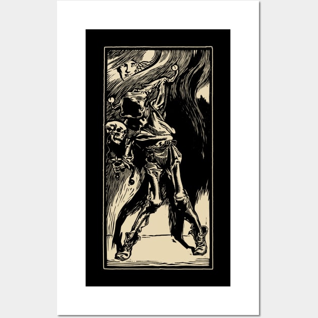 Death as a Jester, for dark clothing Wall Art by UndiscoveredWonders